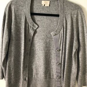 Kate Spade ♠️Wool blend Grey cardigan 3/4 length